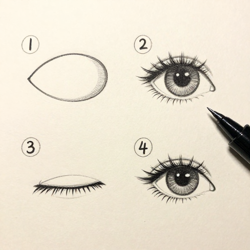 4 ขั้นตอนวาดดวงตา